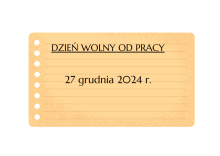 DZIEŃ WOLNY OD PRACY